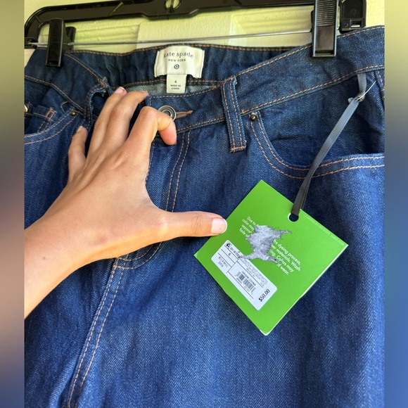 Women's High-Rise Straight Leg Wide Cuff Jeans - kate spade New York 4 | NWT - Picture 10 of 12